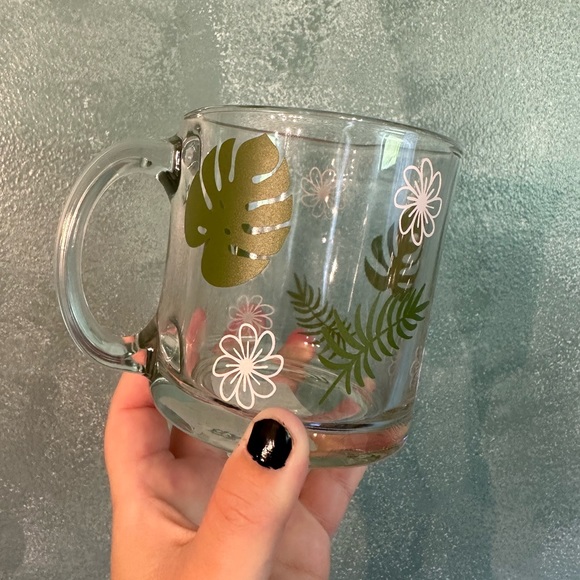 Other - Plant Lovers Glass Coffee Mug!!!